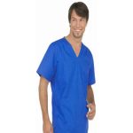 Top v neck without pocket solid half sleeve unisex