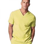 Scrub set 4 pocket solid unisex half sleeves (2 pkt top, 2 pkt pant with elastic drawstring)