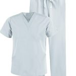 Scrub set no pocket normal unisex solid half sleeve (top without pocket and bottom without pocket)