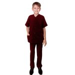 Children / Kids Scrub Jacket Set 4 Pockets Half Sleeves With Snap Buttons (Jacket with 3 pockets & Pant with 1 back Pocket)
