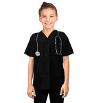 Children scrub top half sleeve 2 front pocket solid