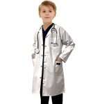 Children's / Kids Labcoat 3 Pocket Full Sleeve in Poplin Fabric with Snap Buttons