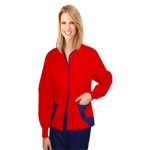 Jacket 2 pocket ladies hip flip full sleeve short length style jacket with rib Sn