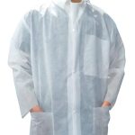Kids Disposable lab coat 3 pocket full sleeve with front plastic snap buttons