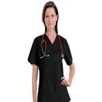 Microfiber Scrub set 1 pocket normal unisex solid half sleeve (top without pocket and bottom with 1 back pocket)