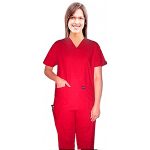 Microfiber Scrub set 4 pocket solid unisex half sleeve (top 2 pocket and pant 1 cargo pocket & 1 back pocket)