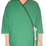 New Patient gown front open solid 3/4 sleeve with matching piping tie able, Sizes XS-9X