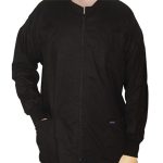 Scrub Jacket 3 pocket solid full sleeve unisex with rib and plastic button