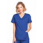 Scrub set 3 pocket normal ladies solid half sleeve (2 pocket top, 1 pocket pant with drawstring, non-elasticated waistband)