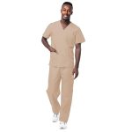 Scrub set 4 pocket solid unisex half sleeve (3 pocket top with normal 1 pocket pant)