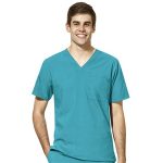 Scrub set 4 pocket unisex solid half sleeve (1 pocket top, 3 pocket pant)