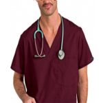 Scrub set 7 pocket v neck unisex half sleeve (1 pocket top 6 pocket pant half elastic with drawstring)