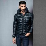 Fashionsta Craze Men's Wind Breaker Hooded Puffer Leather Jacket - Image 2
